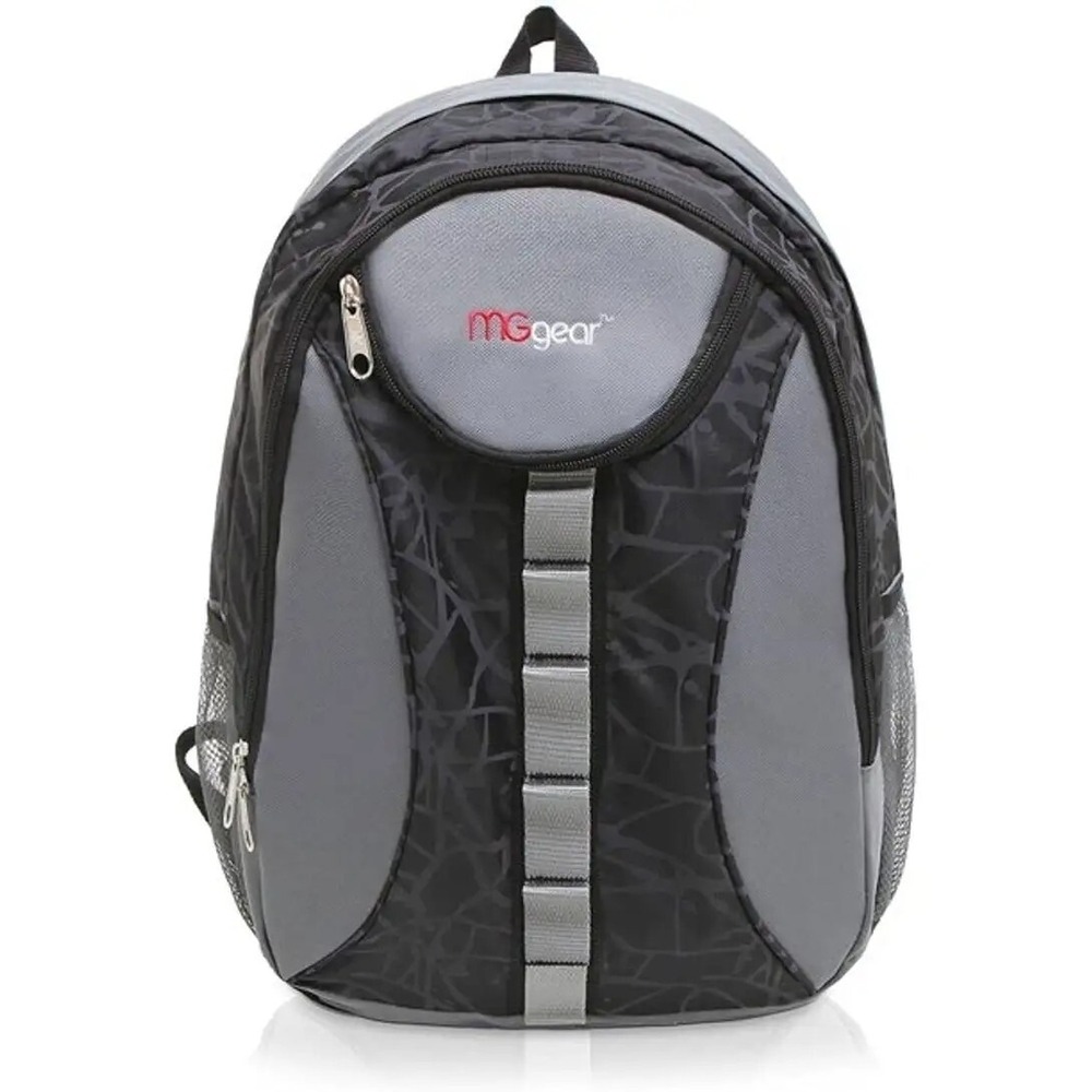 18" Mggear Student Book bag Sports Backpack Travel Carry-on Gray Padded